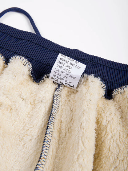 Men's Suit Two-Piece Tracksuit Plush Thickened Warm Sports Jacket+Trousers Sports Suit Winter Outdoor Casual Hoodie Sportswear.