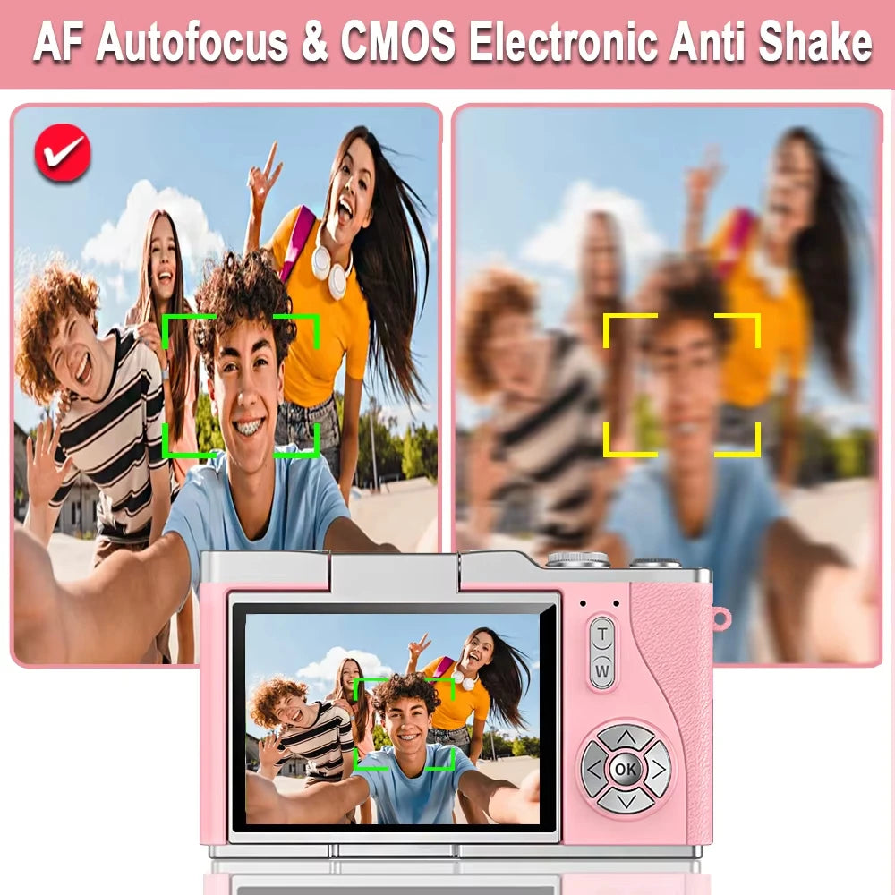 Digital Camera 4K 48MP Photography Camera Video Camcorder Rechargeable Cameras 180° Flip Screen Camcorder For Kid Adult Beginner.