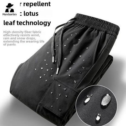 Winter Down Pants Men's Casual Waterproof Zipper Pocket Thick 90% Duck Down Cargo Pants Male Jogger Outdoor Warm Sports Pants.