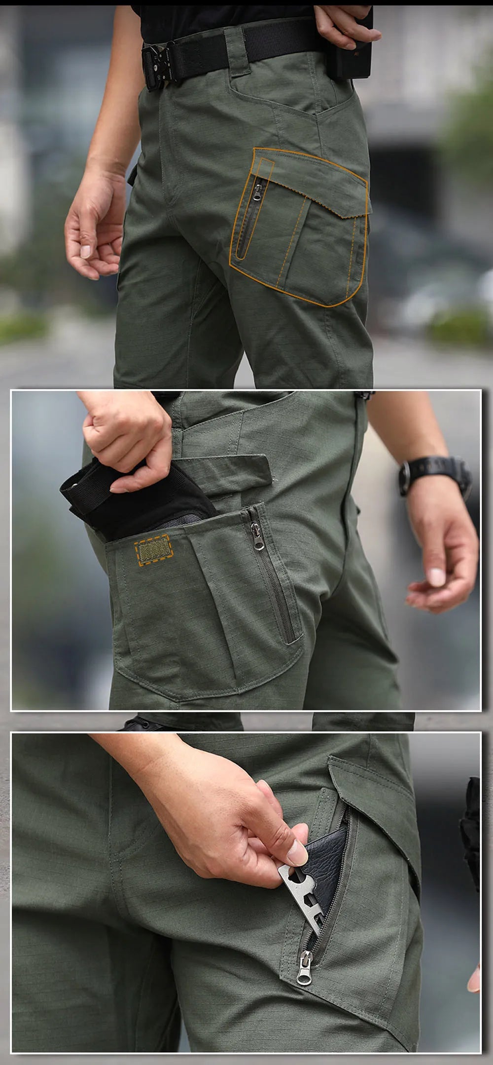 City Tactical Cargo Pants Classic Outdoor Hiking Trekking Army Tactical Joggers Pant Camouflage Military Multi Pocket Trousers.