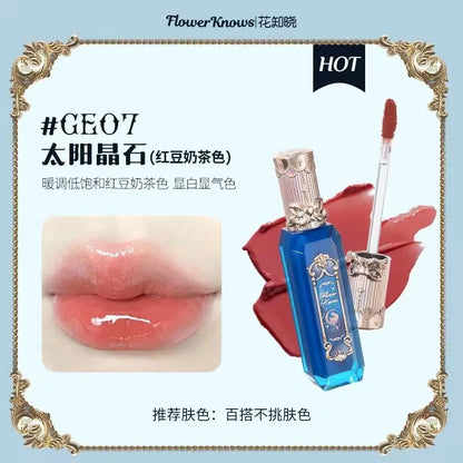 Flower Knows Strawberry Rococo Series Cloud Lip Cream Lip Gloss Long Lasting Velvet Lip Tint Lipstick for Women Cosmetic