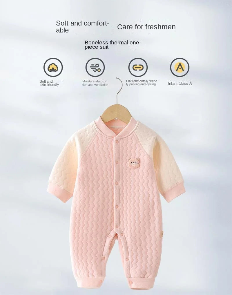 Baby-Body ohne Knochen, warmer Strampler für Neugeborene, Jungen und Mädchen, Cartoon-Body mit langen Ärmeln, Kletteranzug.