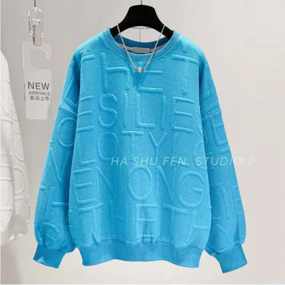 High Street Print Letter Plus Size Hoodies Sweatshirts Spring Autumn New Long Sleeve Casual Tops Fashion Lazy Style Men Clothing.