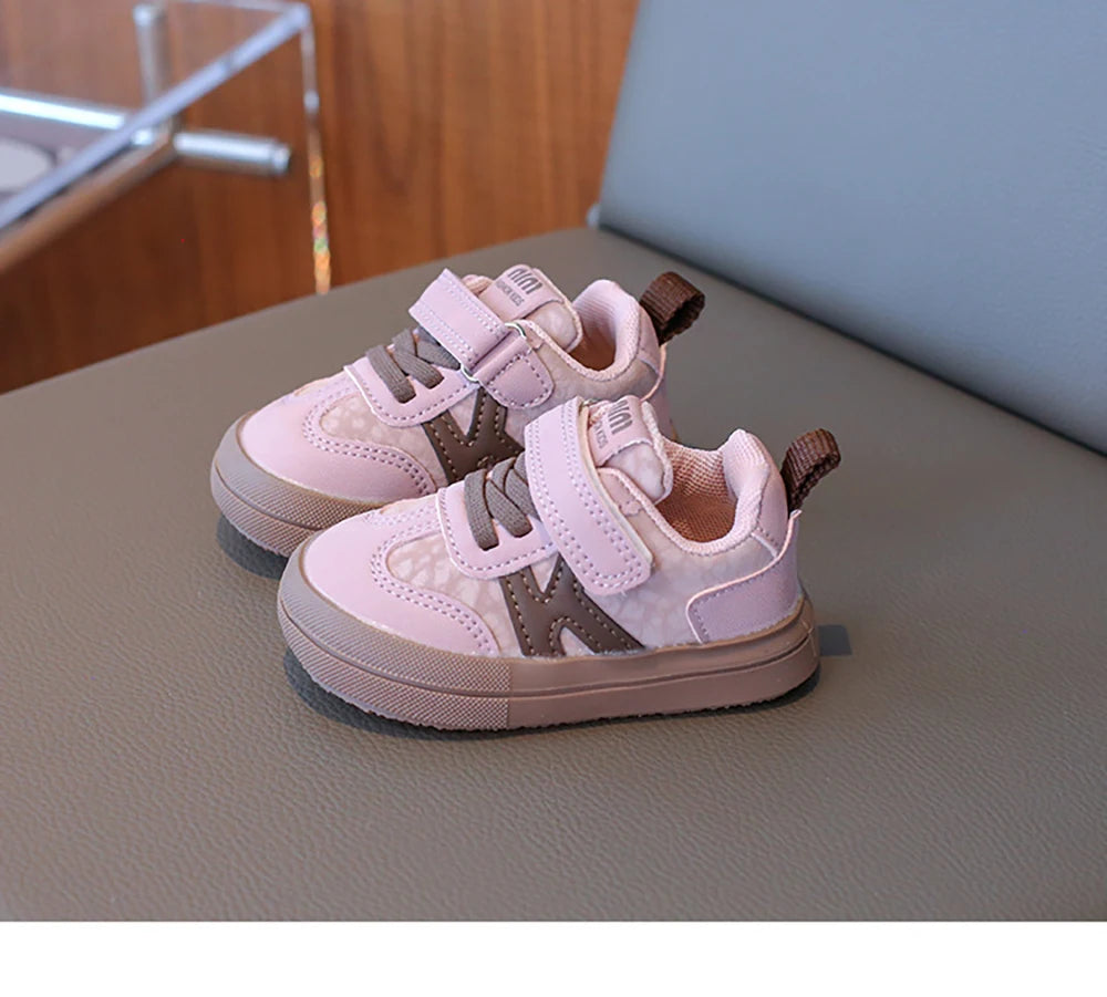 2025 Designers Kid's Sneakers PU Leather Waterproof Infant Baby Toddler Shoes Ergonomics Girl's Sneakers Children's Sport Shoes.