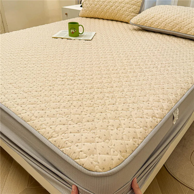 Non-slip Bed Cover Queen/King Size Bedspread Thicken Bed Linen Home Mattress Protector cubre colchón (Pillowcase Need Order)