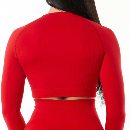 Seamless Workout Gym Training Shirts Long Sleeve Sports T-shirts Women Athletic Crop Sport Shirt Sportswear Yoga Clothes