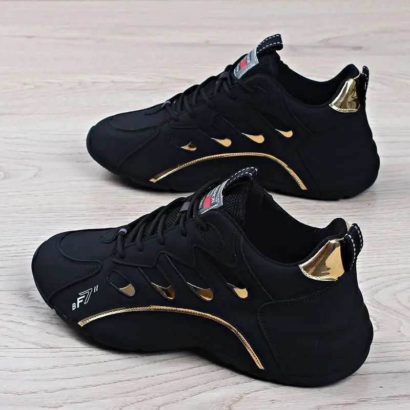 Luxury Men's Sneakers High Quality Leather Casual Shoes for Men Fashion All-match Sport Shoes Platform Comfor Men Running Shoes.
