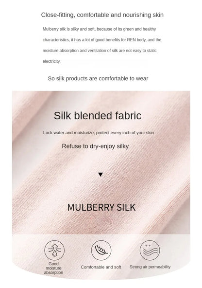 Women's Autumn and Winter Mulberry Silk Blend Tights Slim High Waist Skinny Anti-Hook Thick Warm Leggings Tights Stockings.