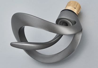 Rozin Luxury Black Basin Faucet Grey Bathroom Waterfall Mixer Tap Brass Deck Mount Modern Style Hot Cold Water Sink Mixer Crane