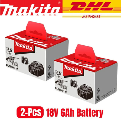 100% Original Makita 18V 6.0Ah battery, for Makita BL1830， BL1830B， BL1840 ，BL1840B ，BL1850 BL1860B power tools battery.