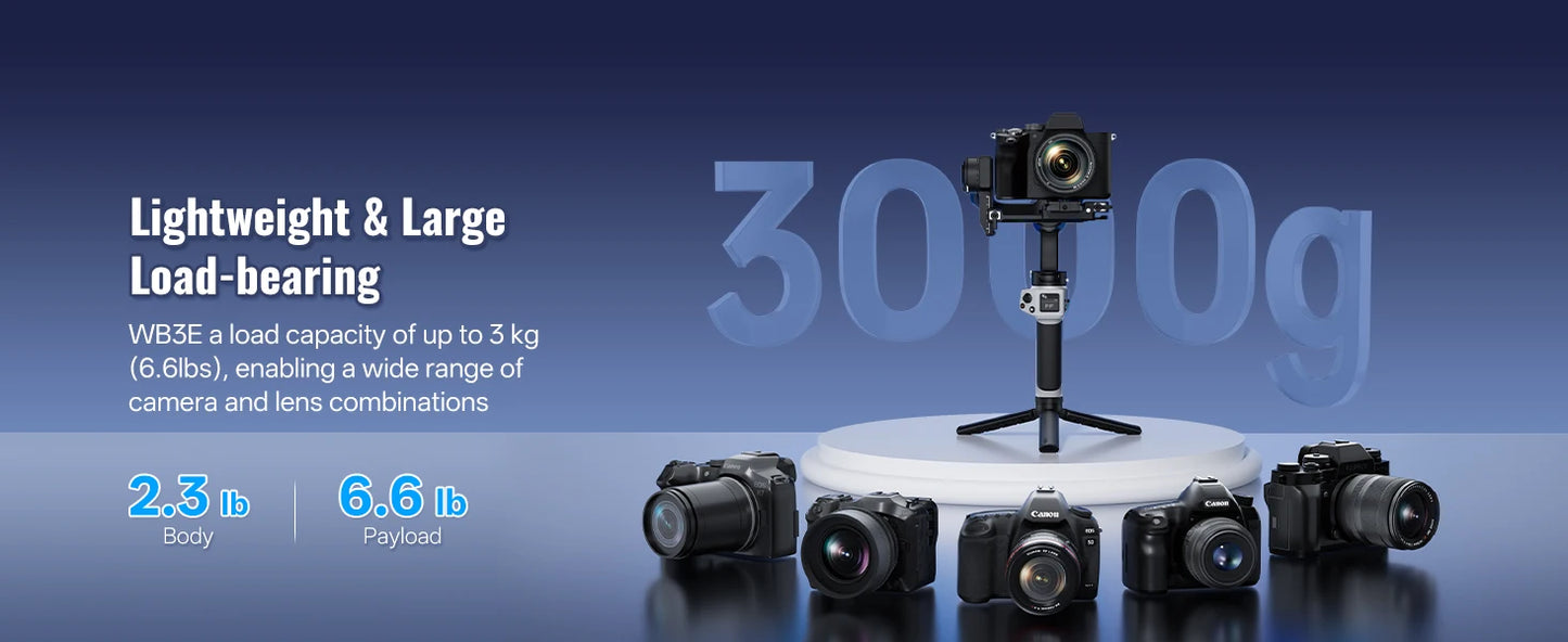 ZHIYUN Official CINEPEER WEEBILL 3E Handheld Camera Gimbal Stabilizer 3-Axis Cameras Gimbals for DSLR Mirrorless Cameras.