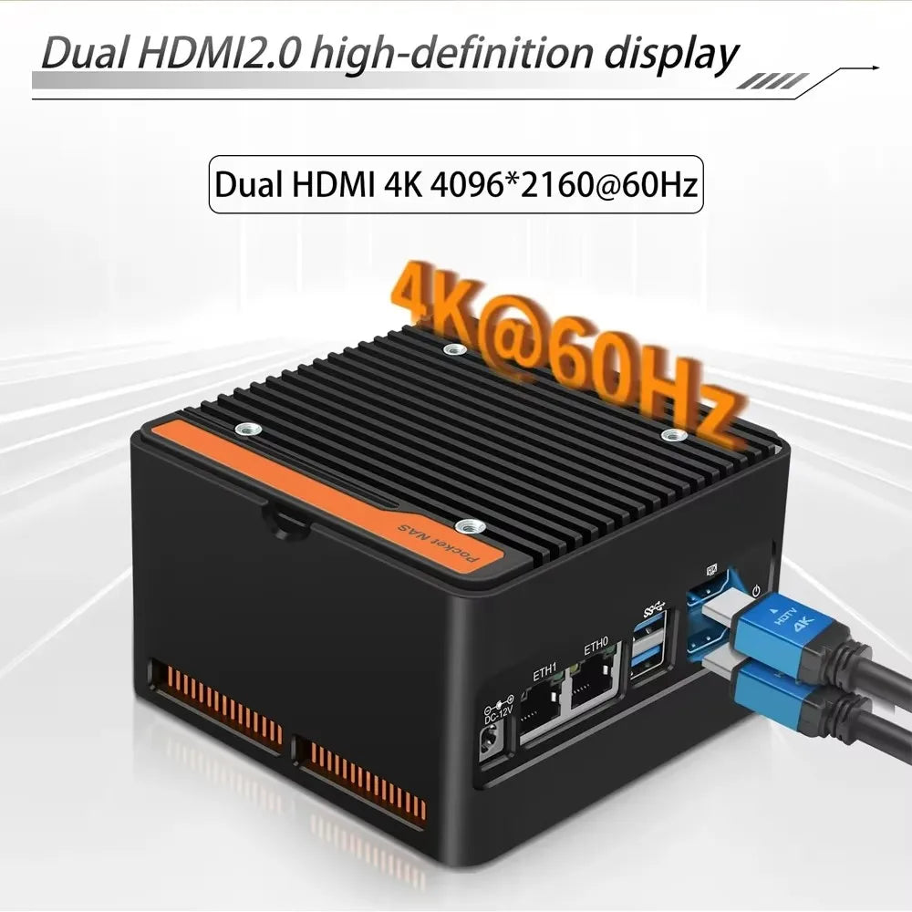 Mini PC Ιntel 12th Alder Lake-i3-N305 N100 Computer Windows 11 Pro Linux Ubuntu Dual LAN Home/Office Development NAS Computer.