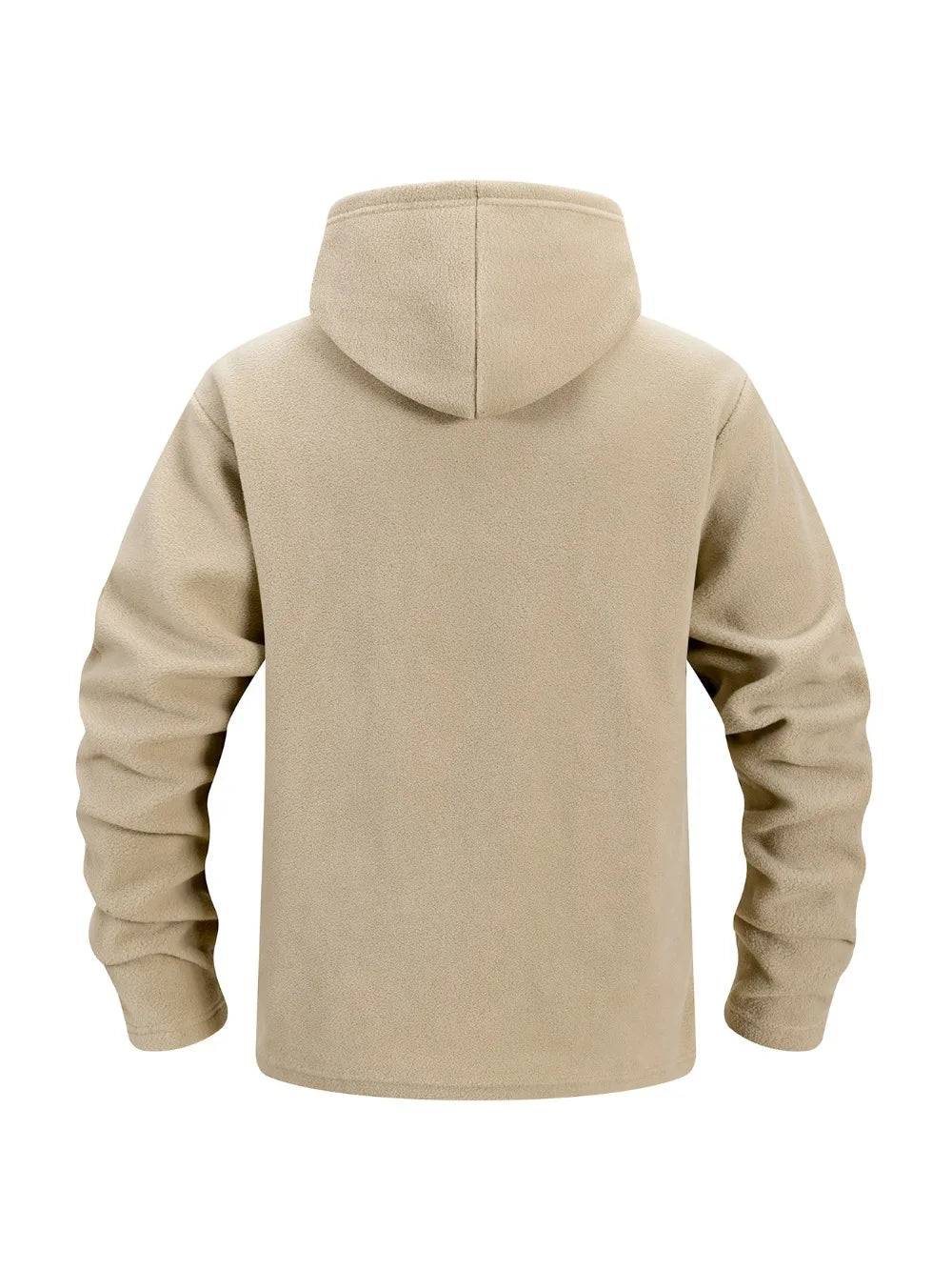 Men's Polar Fleece Zipper Hooded Jacket Autumn Winter Thermal Warm Work Coats Full-Zip Up Windproof Outdoor Hoodie Sweatshirt.