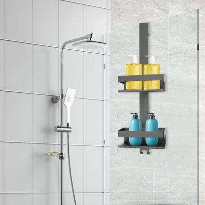 Hängendes 2-stufiges Duschregal, Badezimmerregal, 304 Edelstahl, für Küche, Wohnzimmer, Balkon