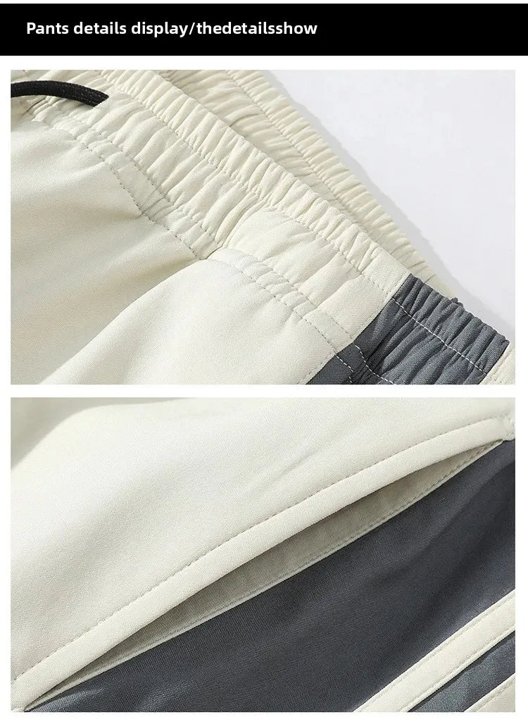 Cool Casual Sports Suit for Teenage Boys Large Size Trendy Workwear Pants Included One Complete Set Handsome Male Apparel