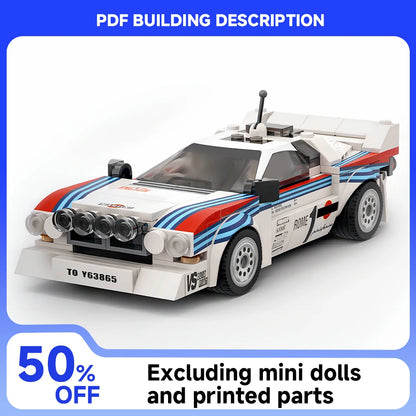 244PCS MOC-130287 Rally Racing Lancia Rally 037 Martini Racing 1983 Monte Carlo Building Blocks DIY Toy Holiday child Gift.