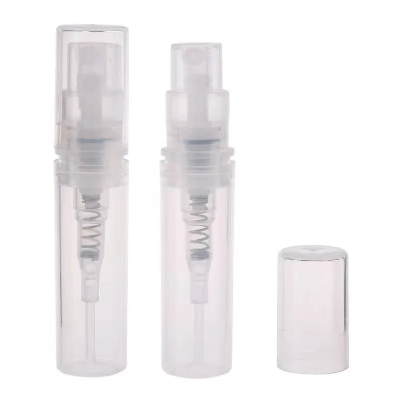 100pcs/lot 2ml 3ml 4ml 5ml Small Round Plastic Containers Perfume Bottles Atomizer Empty Cosmetic Containers For Sample.
