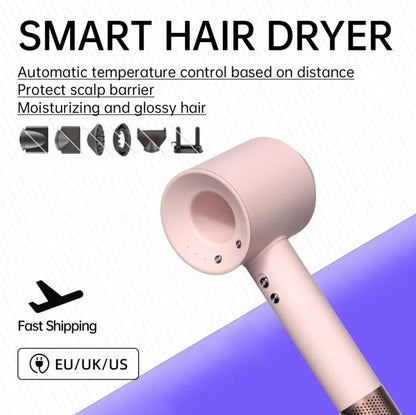 Bladeless high-speed hair dryer, negative ions, high power, silent and quick drying Dryer Portable Suitable for home and travel
