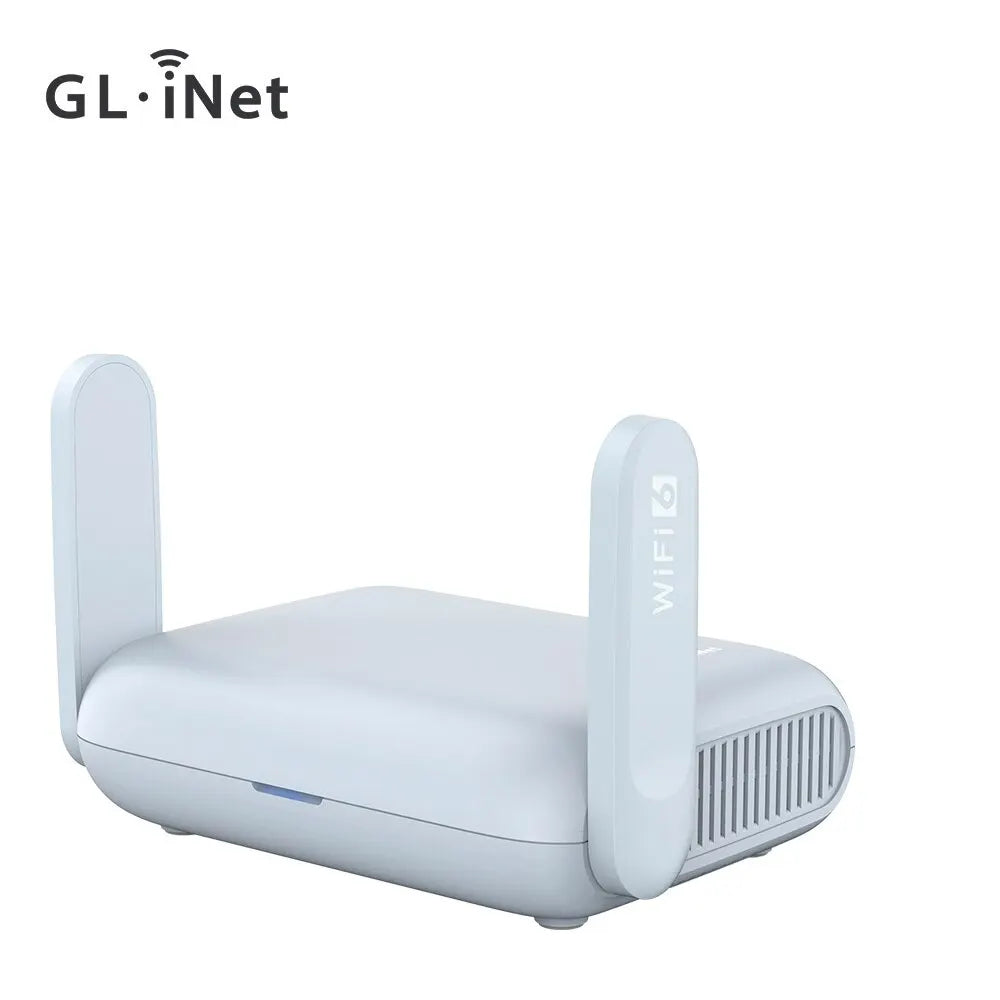 GL.iNet Beryl AX MT3000 Pocket-Sized Wi-Fi 6 Wireless Travel Gigabit Router,Cybersecurity, Tethering, RV, Parental Control.