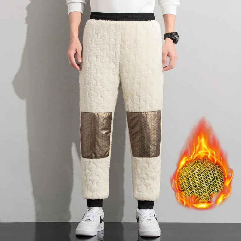 M-8XL Men's Down Pants Plus Size Winter Three-layer Windproof and Waterproof Large Size Plus Velvet Thick Warm Casual Joggers.