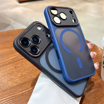 Original For Magsafe Magnetic Matte Phone Case For iPhone 14 15 16 17 Pro Max 17 Air Shockproof Armor Camera Protection Cover.