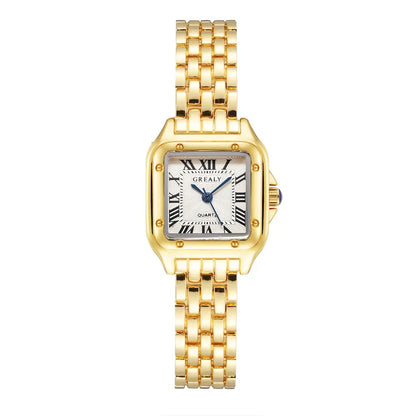 Women Watch Light Luxury Brand Business Gold Stainless Steel Ladies Fashion Quartz Watches Female Clock Bracelet Wristwatch.
