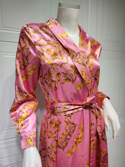 Frühling Muslimische Frauen Kleid Seide Marokkanischen Kaftan Langarm Türkei Dubai Spitze-up Abaya Islamische Kleidung Vestido Indien Kleider 2022