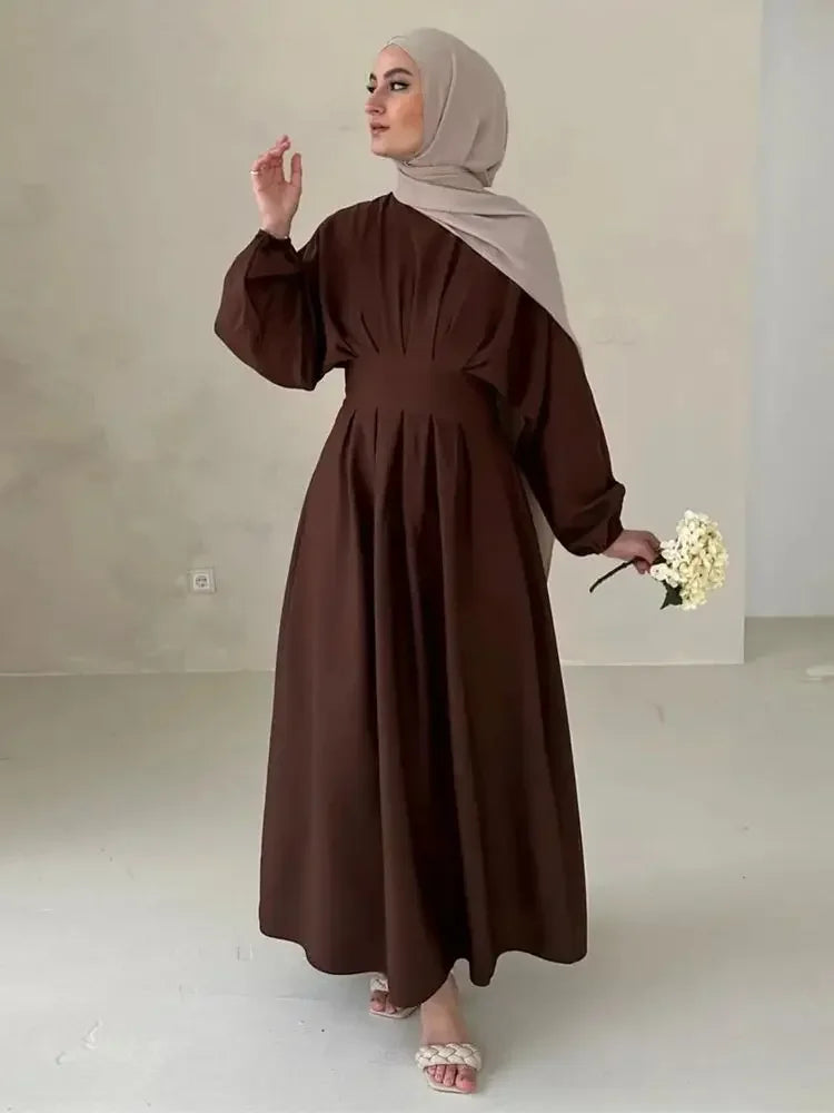 Ramadan Linen Abaya Dubai Turkey Islam Muslim Modest Dress Kaftan Prayer Clothes For Women Kebaya Robe Arabe Femme Musulmane.