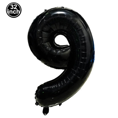 Blauer Ballon mit großen Zahlen, 32 Zoll, 0, 1, 2, 3, 4, 5, 6, 7, 8, 9, Geburtstag, Bachelorette-Luftballons, Figur, Golob-Party-Ballon-Dekoration