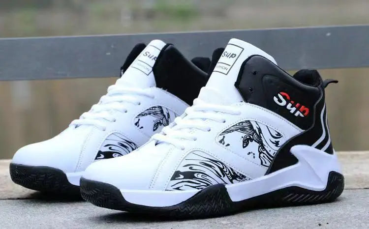 New Anti-Slip Men's Sneaker High Top Men's Basketball Shoes Luxury Comfortable Running Shoes Fashionable Versatile Casual Shoes.