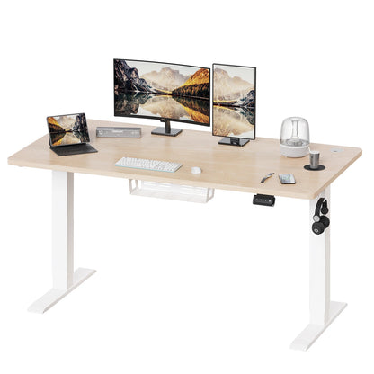Devoko Höhenverstellbarer Schreibtisch Elektrischer mit Tischplatte 140x60cm Höhenverstellbarer Tisch Stehschreibtisch