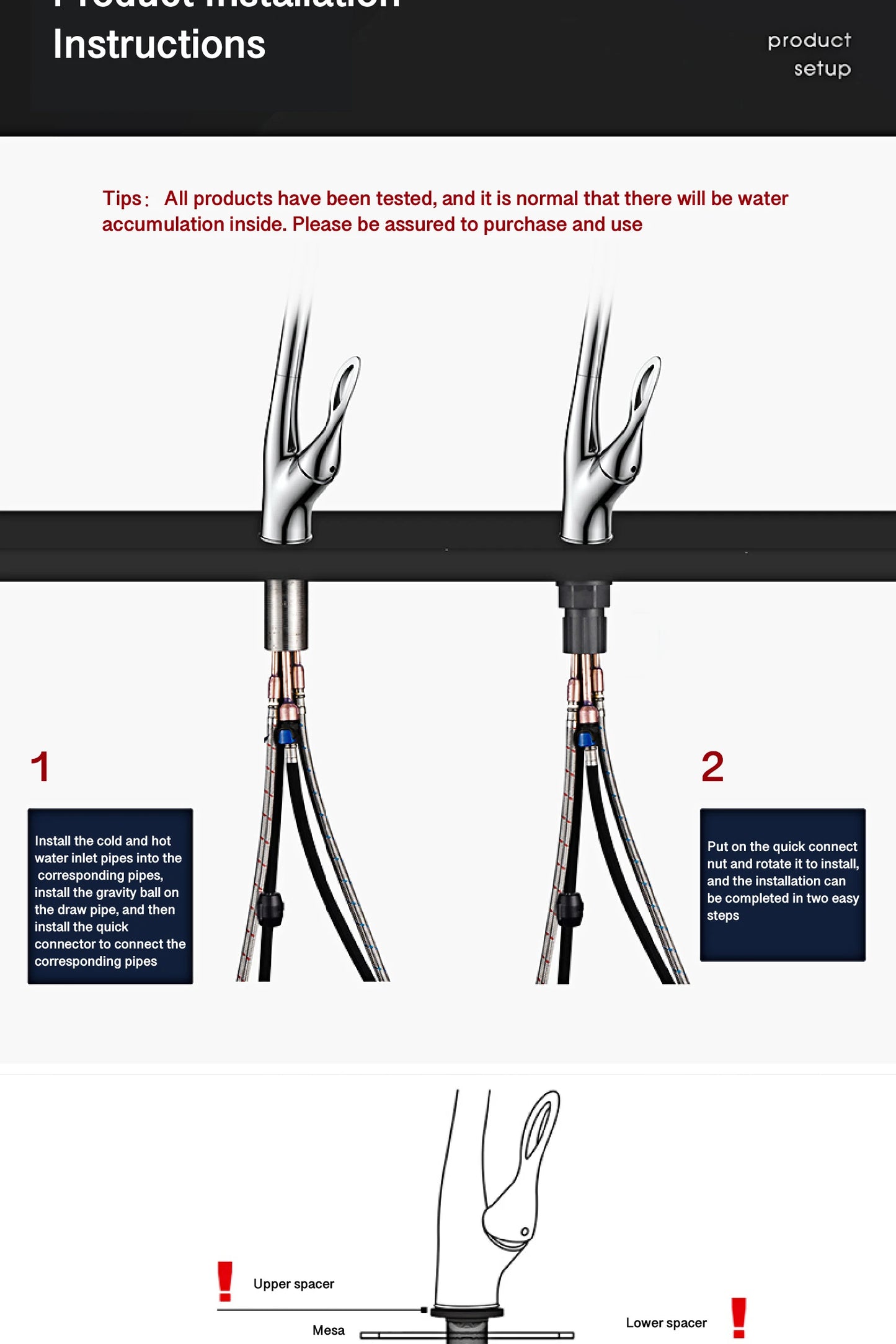 Luxuriöser Küchenarmatur aus grauem Messing in Gun-Grau mit intelligentem Touch-Design. Einhebelmischer für heißes und kaltes Wasser mit magnetischer Saugkraft