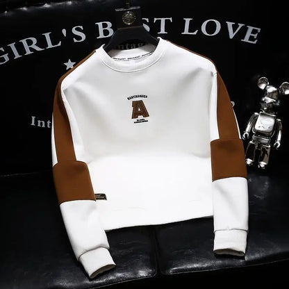 Kontrast Patchwork Plus Größe Trend Hoodies Sweatshirts männer Frühling Herbst Langarm Harajuku Tops Mode Lässig Männer Kleidung.