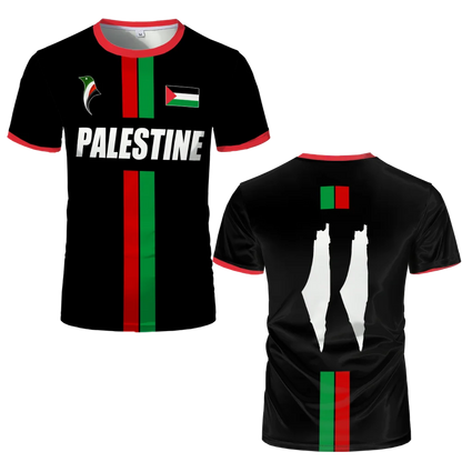 2025 New Palestine Football T-shirts Summer  Men's And Women Palestinian Jersey Gaza Kid's Tees Gifts Wholesale Unisex T Shirt.