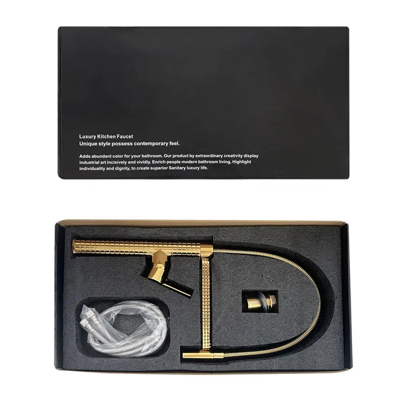 High end Spring Kitchen Faucet Brass Luxury Black Faucet for Kitchen Sink 360 ° Swivel Faucet Kitchen Accessories Sink Faucet