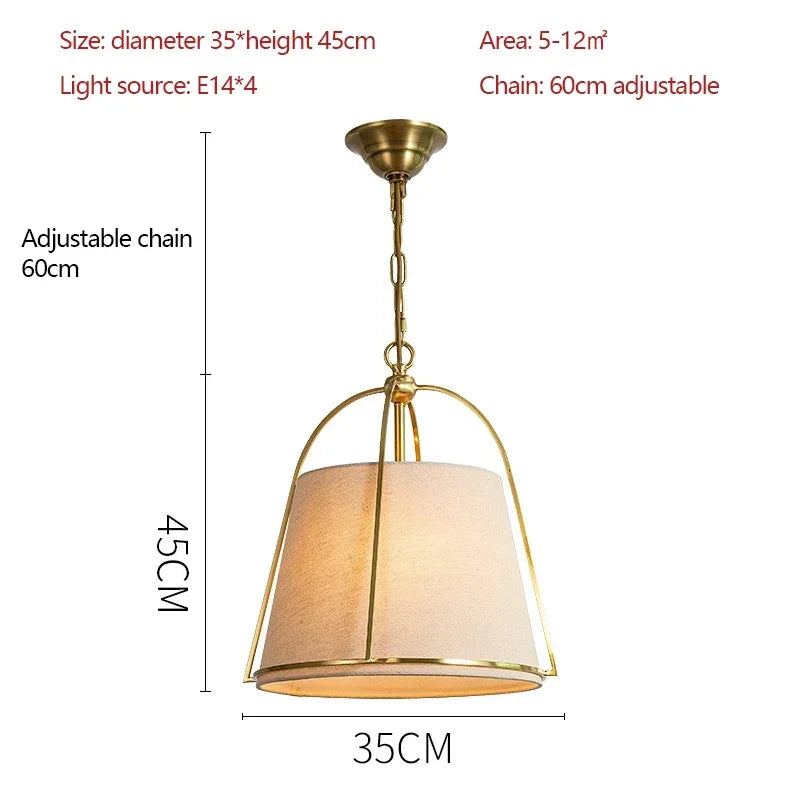 Winfordo Farmhouse Stoff-Kronleuchter zum Aufhängen, Stoff-Pendelleuchte für Schlafzimmer, Esszimmer, Küche, Insel, Heimdekoration.