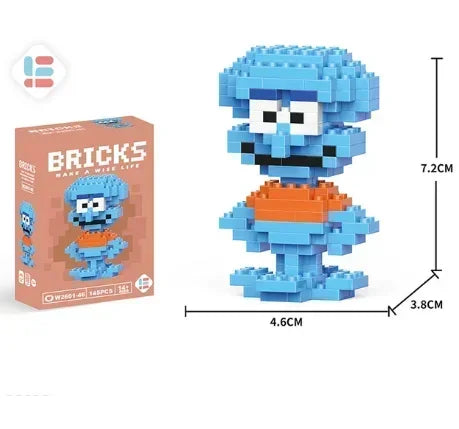 Disney 108 Style Stitch LinaBell Hello Kitty Building Blocks Princess Cartoon Figrues Bricks Children's Assembly Toys Model Gift