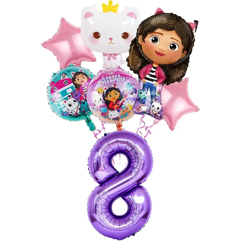 Disney Gabby Puppenhaus Geburtstag Party Dekoration Ballon Servietten Kinder Einweggeschirr Thema Party Supplies Kinder Geschenke