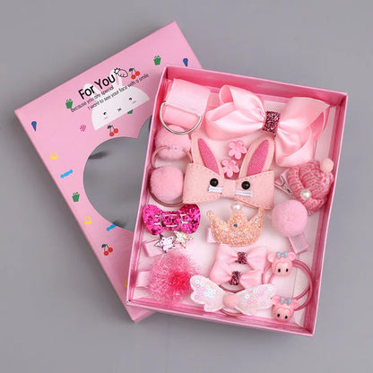 Cute Hair Clip Set,Cute Bow Hair Clips Floral Hair Side Clips Elastic Hair Rings Fashionable Women's Hair Accessories.