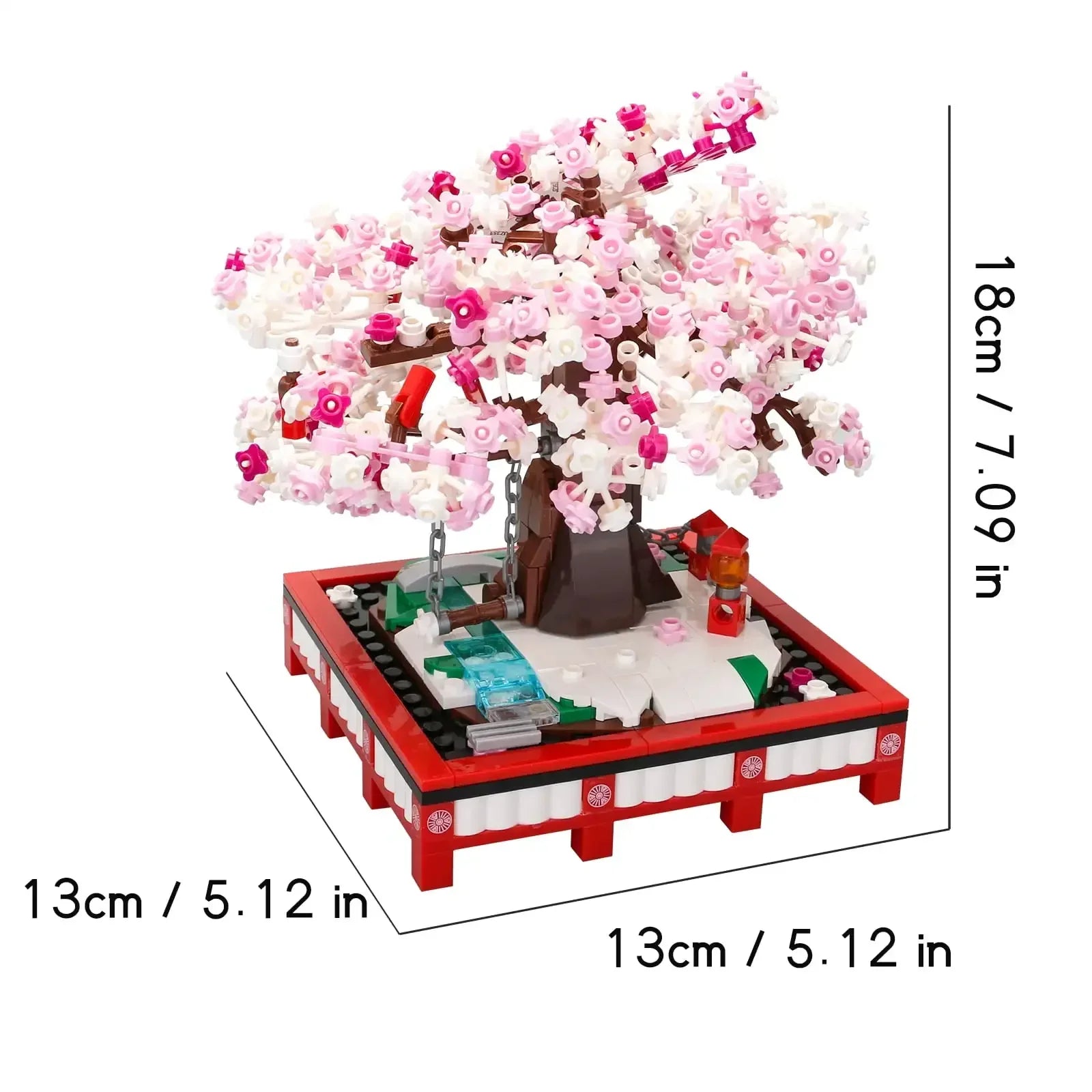 Small Bricks Flower Tree Building Block Kit DIY Home decoration Potted Plant Flower Botanical Construction Toy Girl Gift.