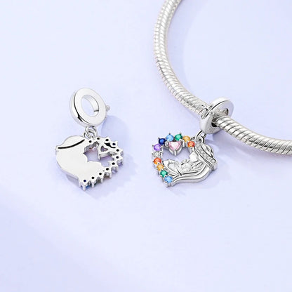 Fit Original Bracelet 925 Silver Butterfly and Sunflower Heart Shape Charms Beads For Women Jewelry Making Fashion Pendant