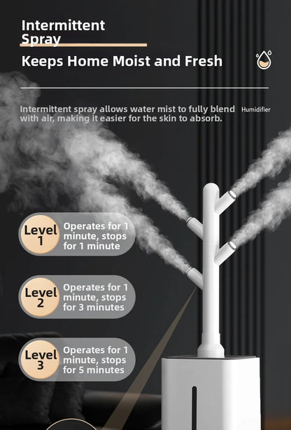 15L Square Humidifier for Large Rooms, Ultra Quiet Cool Mist Humidifier Auto Shut-Off,BPA-Free Water Tank–Ideal for Home Office.