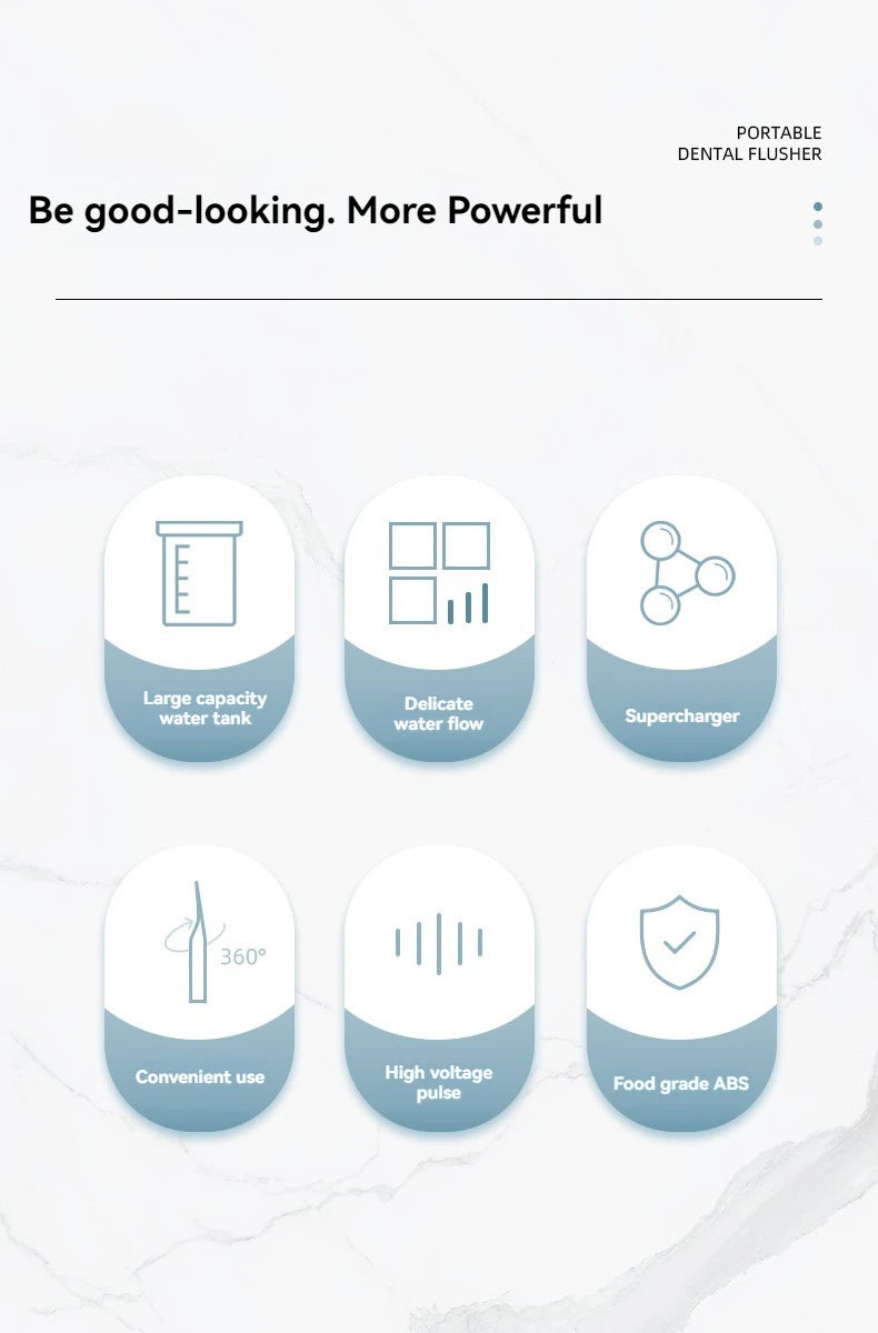 Household High Pressure Oral Irrigator Portable Teeth Clean Water Dental Floss Manual High Pressure Water Toothpick.