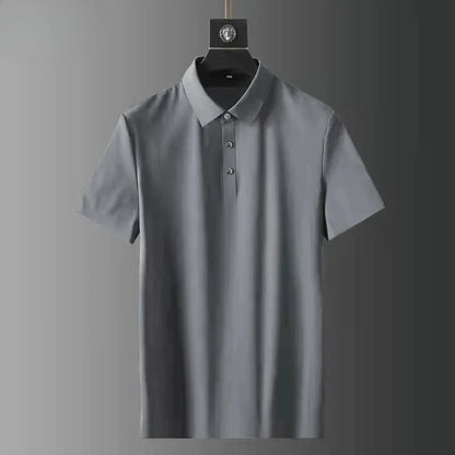 2025 Summer New Fashion Solid Color Comfortable Breathable Sports Suit Men's Business Leisure Loose Size Two-Piece Set M-4XL.