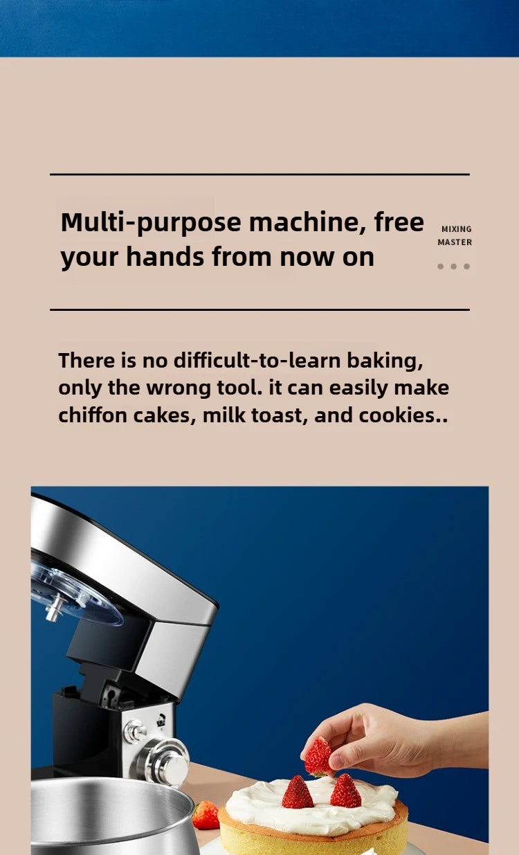 220V Household Electric Dough Mixer Automatic Home Mixer Egg Beater, Kneading Machine, Blender Kitchen Stand Mixer.