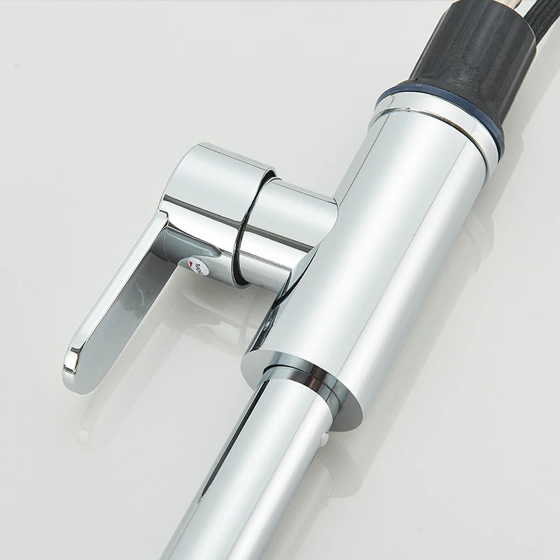 Kitchen Sink Cold Hot Water TapPull Out Kitchen Faucets 360° Rotation Kitchen Mixer Tap Single Lever Mixer Tap