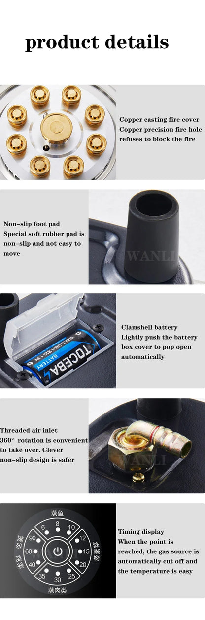 D09/D10/D11 Household Single-Burner Stove Embedded Gas Stove Natural Liquefied Gas Stove Kitchen Cooking Tools.