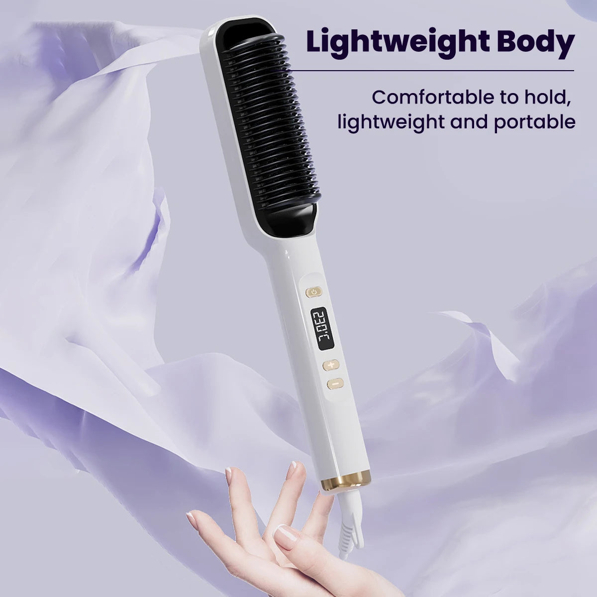1Pcs curling and straightening dual-purpose straightener for quick heating, adjustable temperature suitable for wet and dry hair.