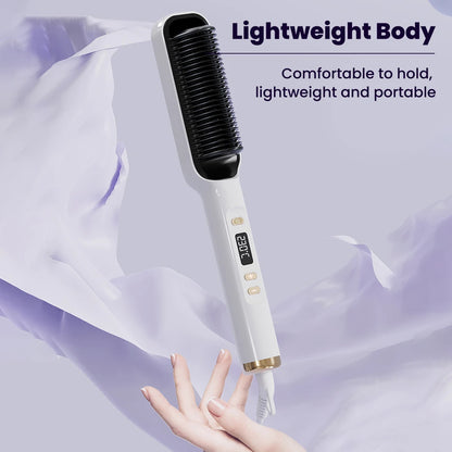 1Pcs curling and straightening dual-purpose straightener for quick heating, adjustable temperature suitable for wet and dry hair.