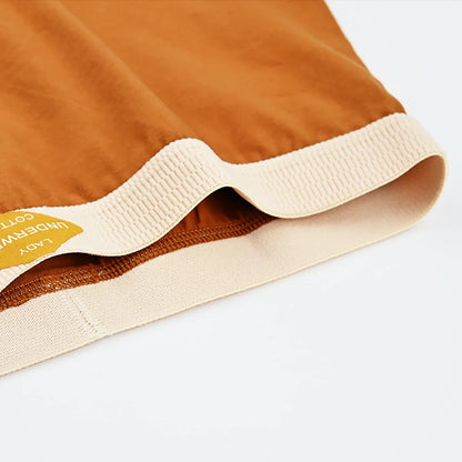 3PCS/Pack 100% Cotton Multicolor Solid Women's Boxer Knit Breathable Panties Underwear Soft High Elastic Mid-rise Thin Boyshorts.